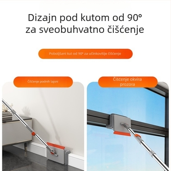 Novi mini alat za čišćenje bez dodira, za podne lajsne i staklo, s mikrovlaknastom glavom, višenamjenski