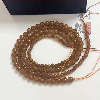 Hetianski chalcedon slobodne perle za DIY dugački lančani narukvica i ogrlica, 6 mm, smeđi šećerni jaspis perle