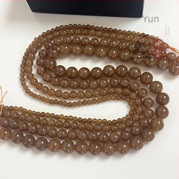 Hetianski chalcedon slobodne perle za DIY dugački lančani narukvica i ogrlica, 6 mm, smeđi šećerni jaspis perle