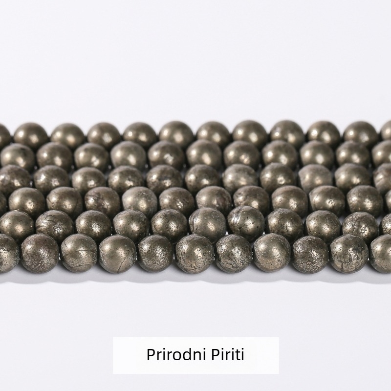 Prirodne pirite kuglične perle 8 mm – perle od rude bakra za izradu DIY nakita