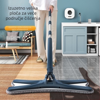 Mop leptir, bez dodirivanja rukama, višenamjenski, s automatskim iscijeđivanjem, plošni mop za suho i mokro čišćenje