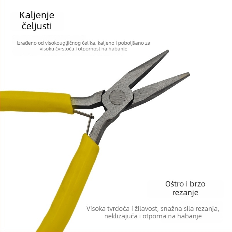 5 inčnih mini špicaste kliješta bez zuba i bez oštrice, male ručne kliješta za DIY nakit