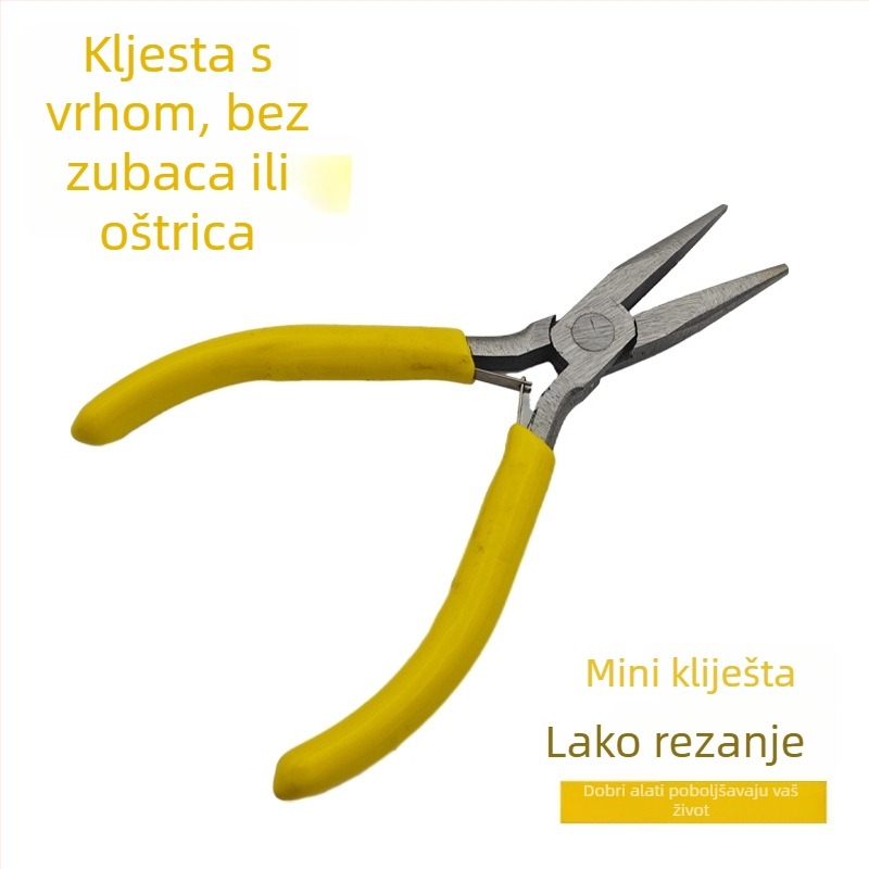 5 inčnih mini špicaste kliješta bez zuba i bez oštrice, male ručne kliješta za DIY nakit