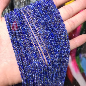 Prirodno neobrađene lazuritne kuglice, male slobodne perle, poluproizvodi s presjekom za DIY nakit