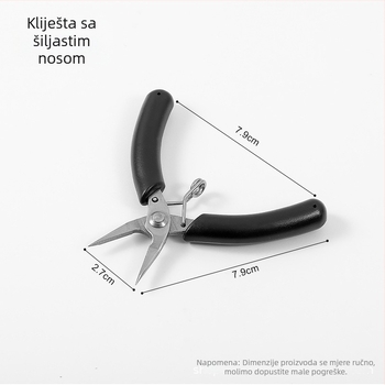 Set alata za izradu nakita: klešta s dugim nosom, klešta s okruglim nosom, dijagonalna klešta i pinceta
