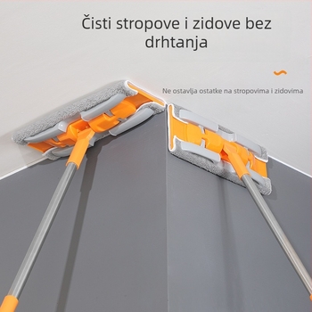 Teleskopski mop za čišćenje zidova s glavom od mikrovlakana za stropove, zidove i pločice