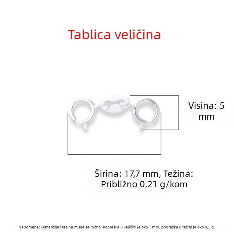 S925 srebro – dvostruko opružno zatvarač za narukvicu i ogrlicu – DIY spojni dodatak za perle