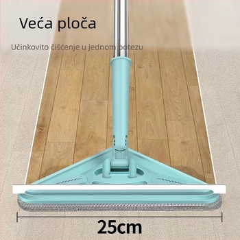 Veliki trokutasti mop s teleskopskom ručkom za prašinu, čišćenje stakla, stropova i kuhinja – chenille mikrovlakno