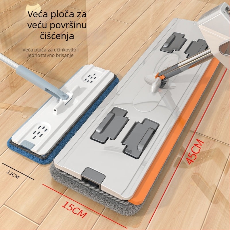 Debeli mop za mokro i suho čišćenje za kućnu uporabu, Rainbow mop, lagan mop s jednim potezom za čišćenje poda, bez pranja ruku