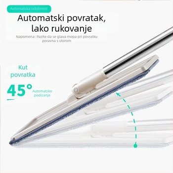 Ploški mop s kantom za odvajanje suhog i mokrog, set za kućnu upotrebu