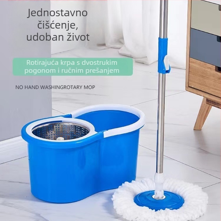 Prilagođeni dvostruko pogonski rotirajući mop za kućnu upotrebu, bez potrebe za rukama, suho i mokro čišćenje