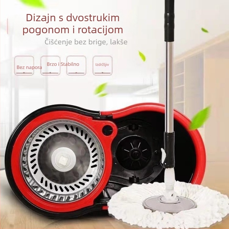 Prilagođeni dvostruko pogonski rotirajući mop za kućnu upotrebu, bez potrebe za rukama, suho i mokro čišćenje