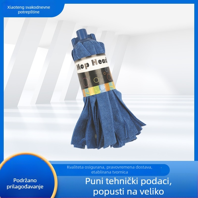 Zamjenski plat za mop od ultra‑finih vlakana, glava mopa s trakama, debeli materijal, prilagodljiva glava mopa