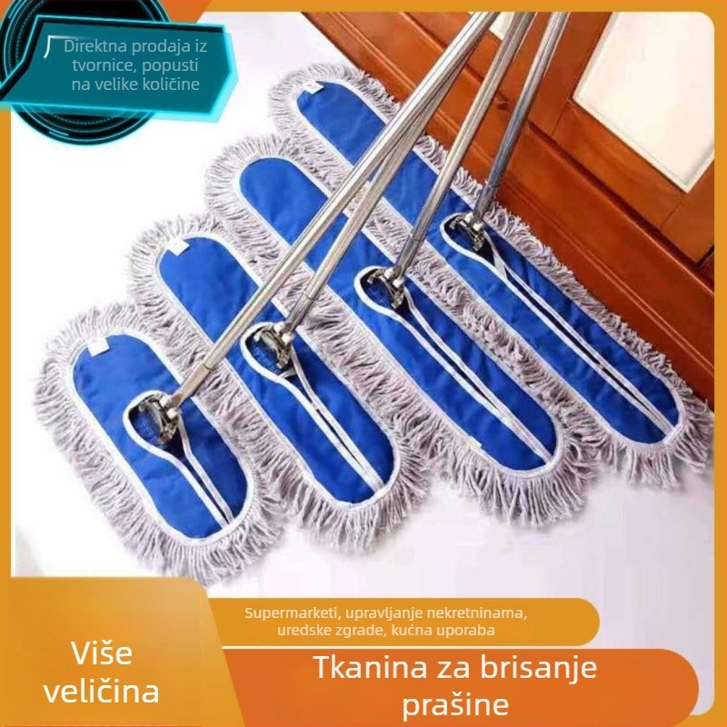 Prilagođeni mop za prašinu za foyer, 60 ili 90 cm, plosnati mop za komercijalnu, hotelsku i kućnu upotrebu
