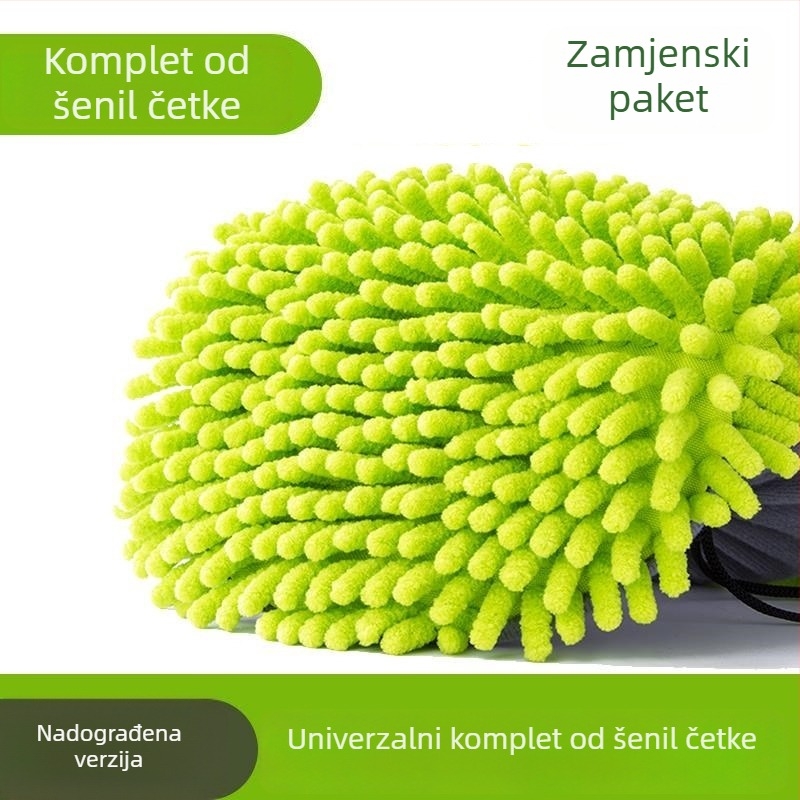 Dvosekcijska aluminijska legura, podesiva teleskopska šipka za pranje automobila s Chenille četkom