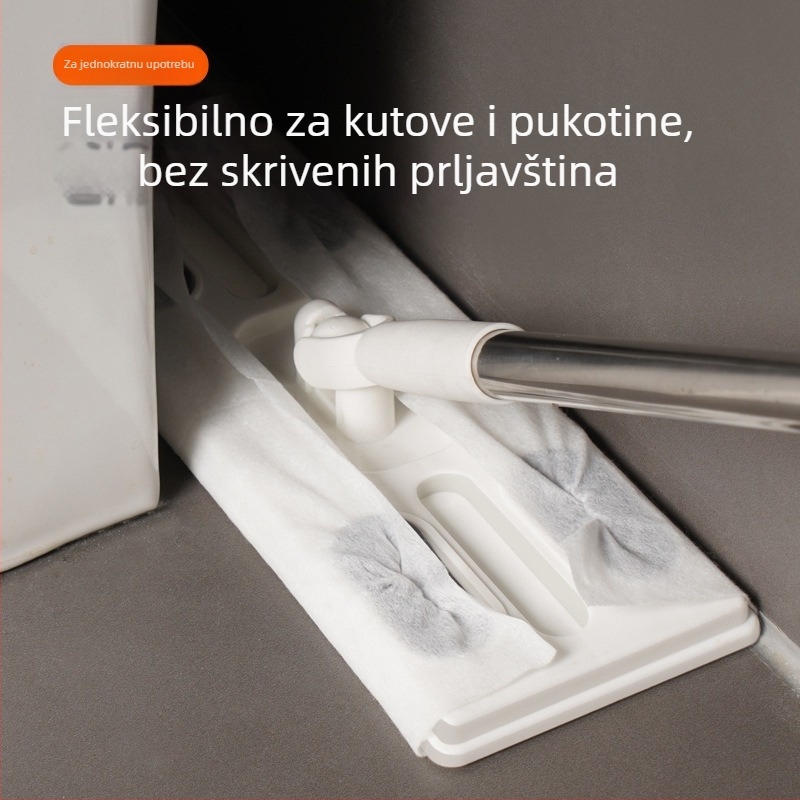 Prilagođeni jednokratni papirnati mop s elektrostatističkim uklanjanjem prašine – plosnati mop za kuhinju i dnevnu sobu