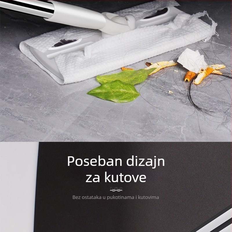 Prilagođeni jednokratni papirnati mop s elektrostatističkim uklanjanjem prašine – plosnati mop za kuhinju i dnevnu sobu
