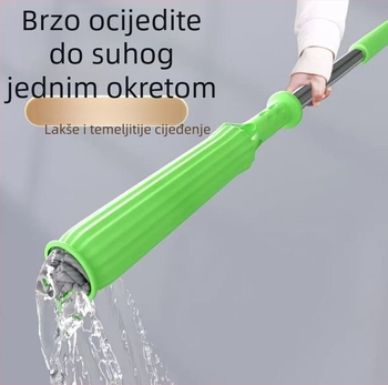 Fiber 2025 mop s automatskim iscijeđivanjem, mokro i suho čišćenje kod kuće, apsorbirajući, može se prati ručno, novi model