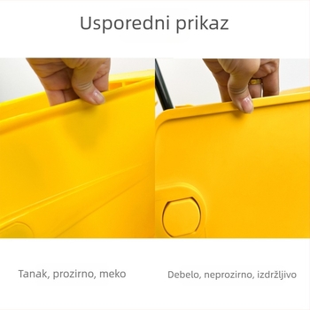 Kolica za mop s velikim kapacitetom koš za ispiranje, plastika i nehrđajući čelik, prostor za skladištenje mopova, prijenosno čistilno kolico
