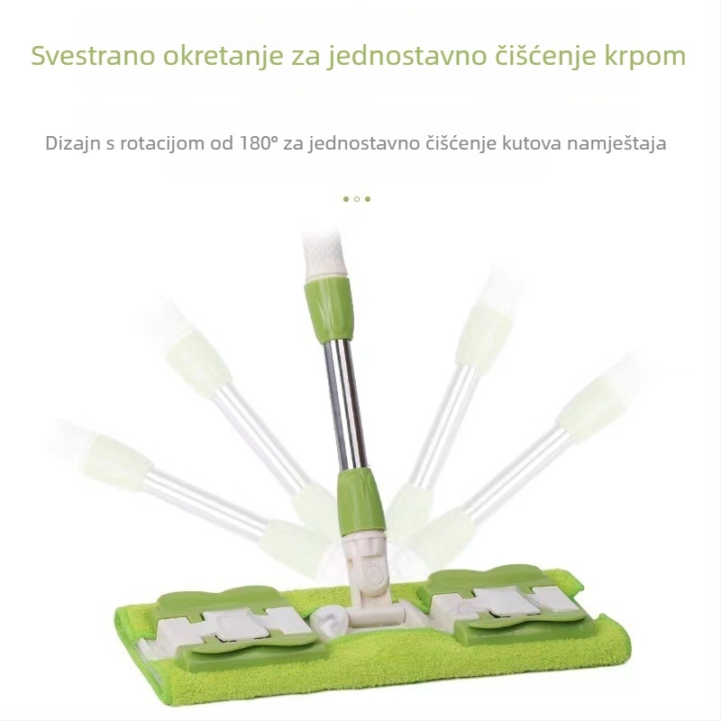 Prilagođeni ravni mop za kućnu upotrebu, bez ručnog pranja, s klipom, iznimno upijajući, prošireni mop