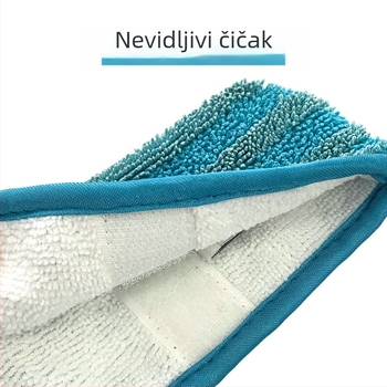 Prilagodljiva glava mikrofiberskog mopa za čišćenje prozora s Velcro platnom, deblja, visoka apsorpcija