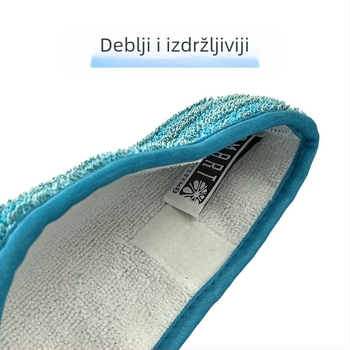 Prilagodljiva glava mikrofiberskog mopa za čišćenje prozora s Velcro platnom, deblja, visoka apsorpcija