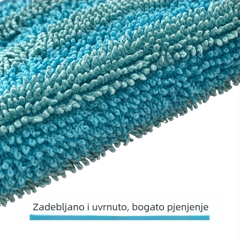 Prilagodljiva glava mikrofiberskog mopa za čišćenje prozora s Velcro platnom, deblja, visoka apsorpcija