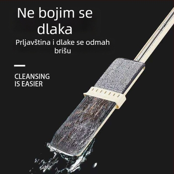 35×12 cm plosnati mop, rotirajući, suho i mokro čišćenje, za kućnu upotrebu