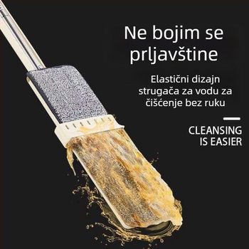 35×12 cm plosnati mop, rotirajući, suho i mokro čišćenje, za kućnu upotrebu