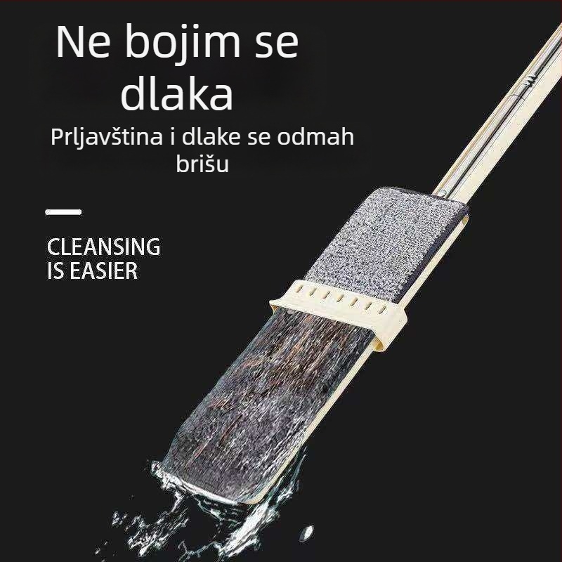 35×12 cm plosnati mop, rotirajući, suho i mokro čišćenje, za kućnu upotrebu