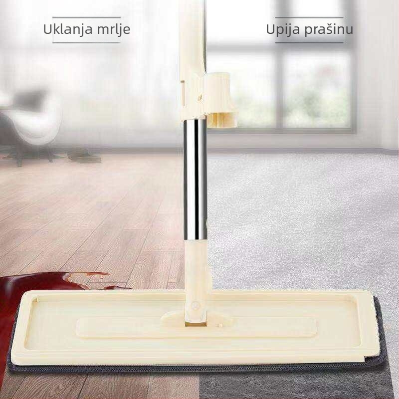 35×12 cm plosnati mop, rotirajući, suho i mokro čišćenje, za kućnu upotrebu