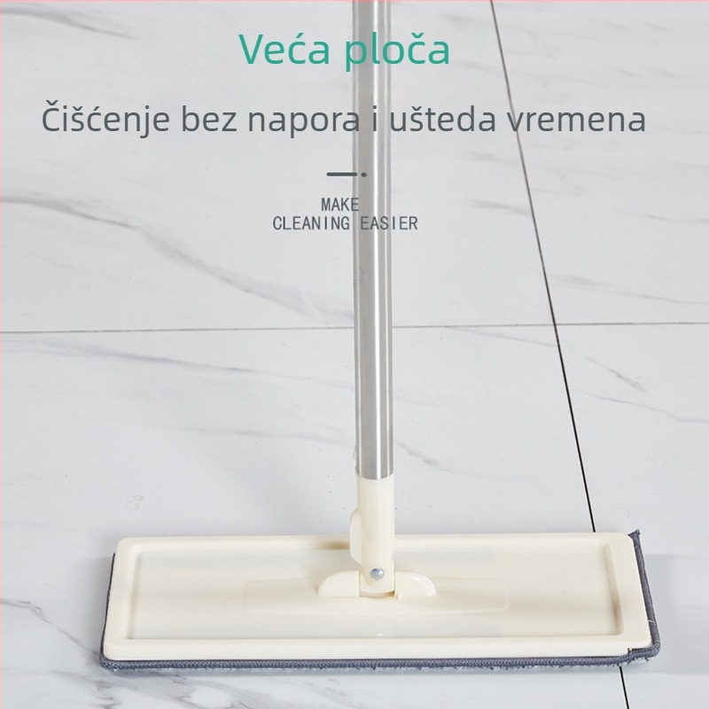 Ploški mop s kantom, automatsko cijeđenje, mokro i suho čišćenje za kućnu uporabu