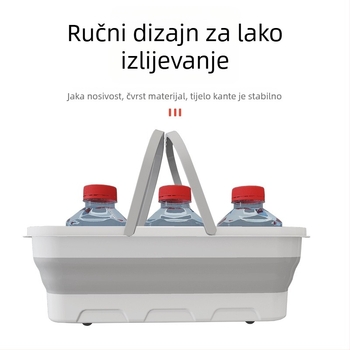 Prilagođeni sklopivi prijenosni kantu za mop za kućnu upotrebu, pravokutni plastični kantu za mop s ručkom
