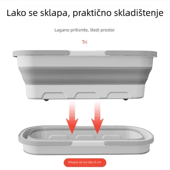 Prilagođeni sklopivi prijenosni kantu za mop za kućnu upotrebu, pravokutni plastični kantu za mop s ručkom