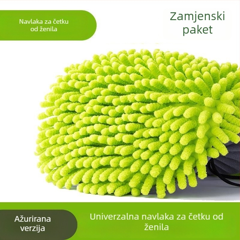 Chenille mop za pranje automobila s teleskopskom šipkom – višenamjenski alat za čišćenje i zamjenjiva glava