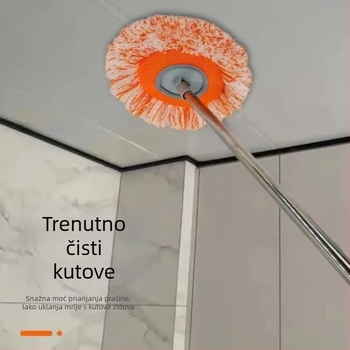 Mop s motivom suncokreta, teleskopskim štapom, pamuk glavom za uklanjanje prašine – čišćenje stropa, automobila i kućanstva