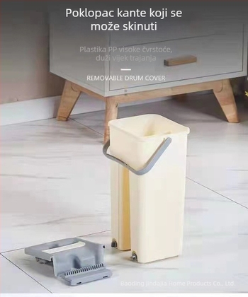 Ravan mop s kantu za suho i mokro čišćenje