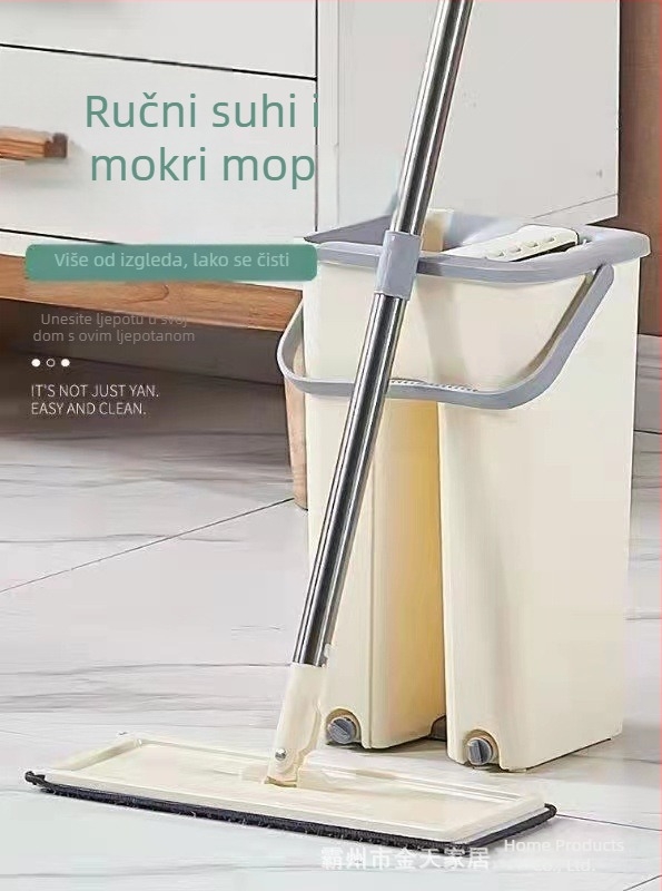Ravan mop s kantu za suho i mokro čišćenje