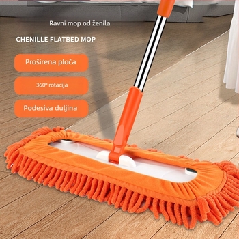Chenille plosnati mop za mokro i suho čišćenje – upija vodu i ulje, kućni alat za čišćenje