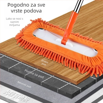 Chenille plosnati mop za mokro i suho čišćenje – upija vodu i ulje, kućni alat za čišćenje