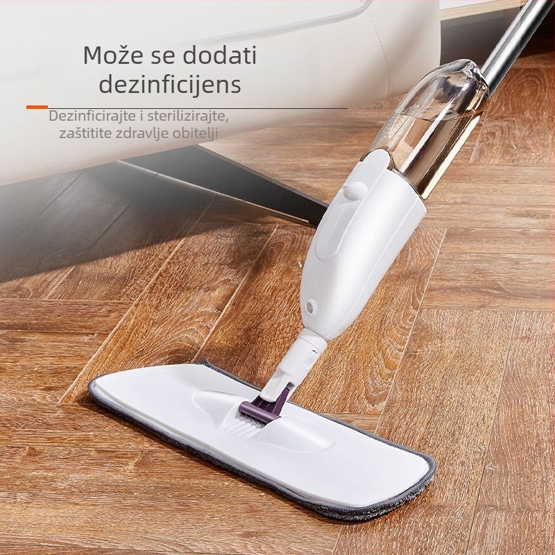 Prilagođeni mop s raspršivanjem vode za kućnu upotrebu — ravni mop za mokro i suho čišćenje