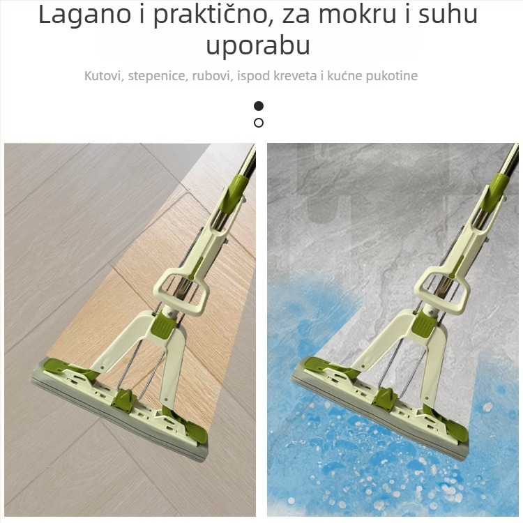 Spužvasti valjkasti mop, bez pranja ruke, sklopivi za iscijeđivanje, mokro i suho čišćenje, Collodion mop za kućnu upotrebu