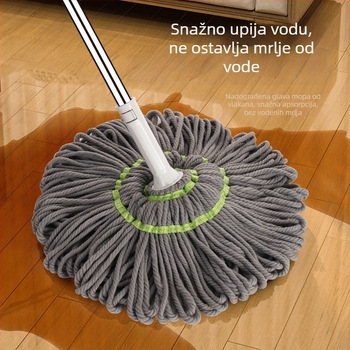 Prilagođeni pamukasti mop za ručno pranje, mop sa samocijeđenjem, suhi mop za pod, vlaknasta visoka upijnost