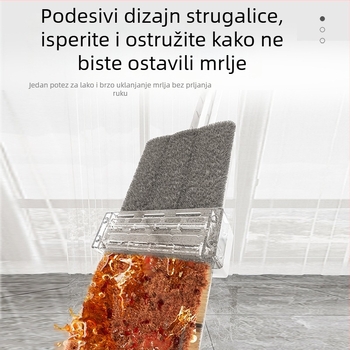 Bezkontaktni plosnati mop za kućnu upotrebu, od aluminijske legure, mikrovlakna, visoka apsorpcija, 2025. model