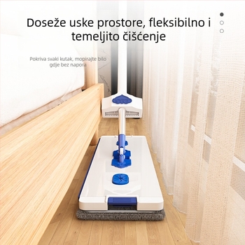 Bezkontaktni plosnati mop za kućnu upotrebu, od aluminijske legure, mikrovlakna, visoka apsorpcija, 2025. model