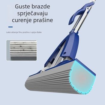 Bezdodirni spužvasti mop za kućnu upotrebu, sklopiva glava od PVA, upijajući