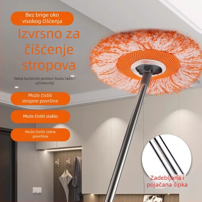 Mop u obliku suncokreta za uklanjanje prašine, čišćenje stropova i zidova te čišćenje pločica