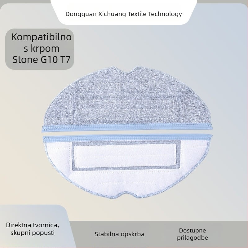 Perivi vibrirajući mop s krpama za čišćenje, kompatibilan s Roborock G10S i T7S dodacima