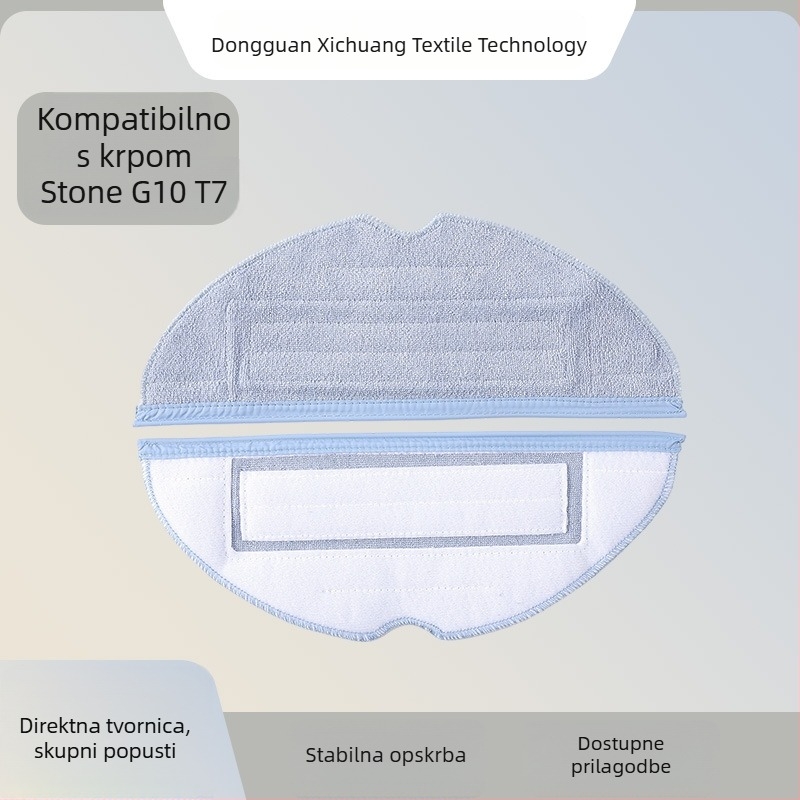 Perivi vibrirajući mop s krpama za čišćenje, kompatibilan s Roborock G10S i T7S dodacima
