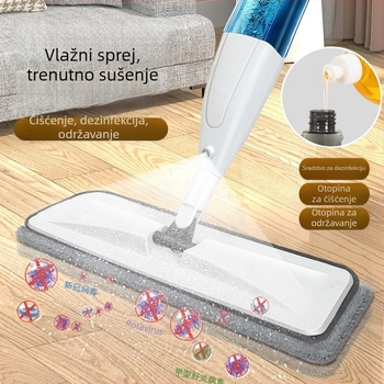 Sprej mop bez dodirivanja za mokro i suho čišćenje, plosnati mop sa sprejem, lako čišćenje podova